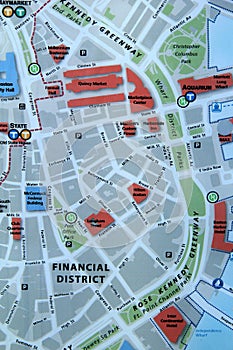 Map of downtown Boston