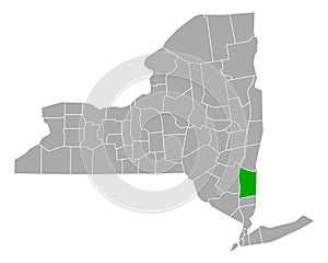 Map of Dutchess in New York