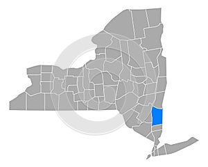 Map of Dutchess in New York