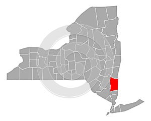Map of Dutchess in New York