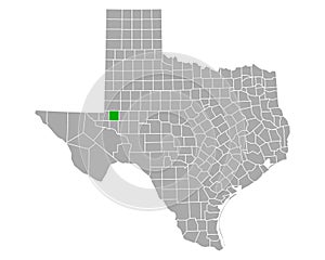 Map of Ector in Texas