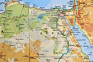A map of Egypt showing the major cities