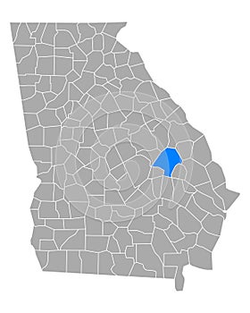 Map of Emanuel in Georgia photo