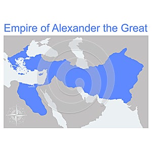map of the Empire of Alexander the great