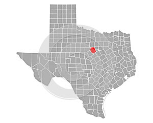 Map of Erath in Texas