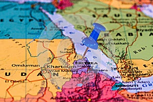 Map of Eritrea photo