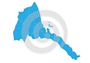 Map of eritrea. High detailed vector map - eritrea.