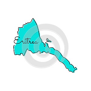 Map of Eritrea Vector Design Template.