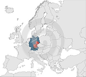 Map of European Union with the identication of Germany.