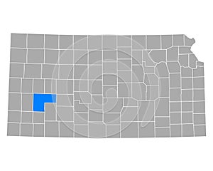 Map of Finney in Kansas