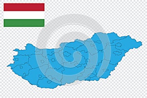 Map and flag of Hungary