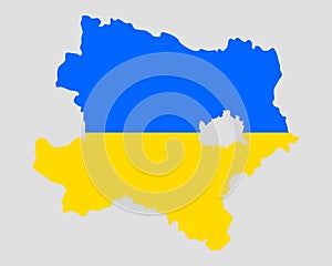 Map and flag of Lower Austria