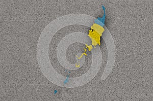 Map and flag of Palau on felt