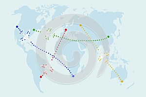 Map of flights