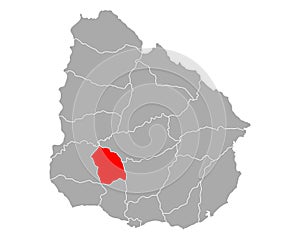 Map of Flores in Uruguay photo