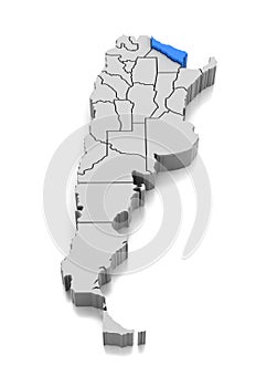 Map of Formosa Province, Argentina.