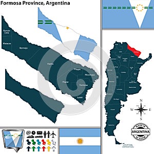 Map of Formosa Province, Argentina photo