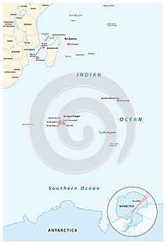 Map of the French Southern and Antarctic Territories