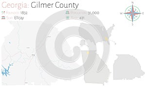 Map of Fulton County in Georgia