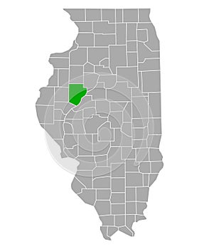 Map of Fulton in Illinois