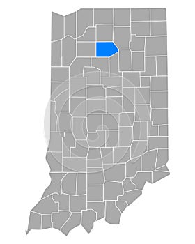 Map of Fulton in Indiana