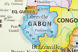 Map of Gabon