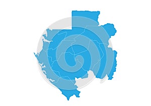Map of gabon. High detailed vector map - gabon. photo