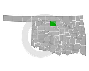 Map of Garfield in Oklahoma