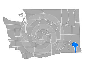 Map of Garfield in Washington