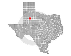 Map of Garza in Texas photo