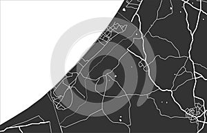 Map of Gaza,Palestine