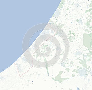 Map of Gaza strip, Israel, map and borders