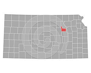 Map of Geary in Kansas