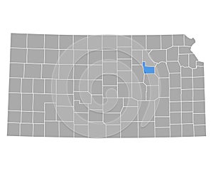 Map of Geary in Kansas