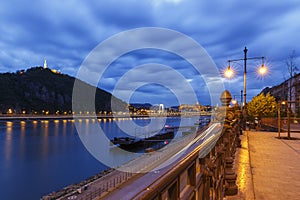 Map of Gellert Hill and Buda Castle.Budapest