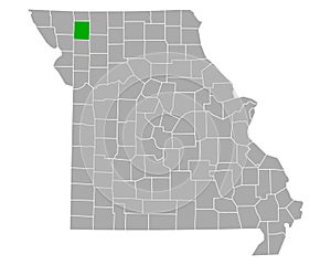 Map of Gentry in Missouri photo