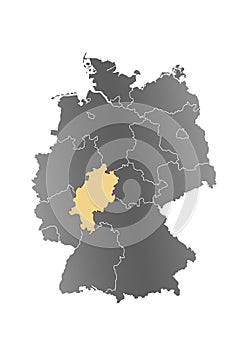 Map Germany Hesse