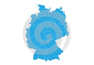 Map of germany. High detailed vector map - germany.