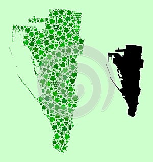 Map of Gibraltar - Collage of Wine and Grapes