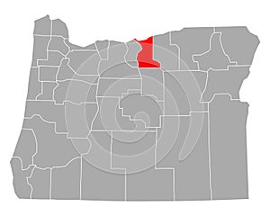 Map of Gilliam in Oregon