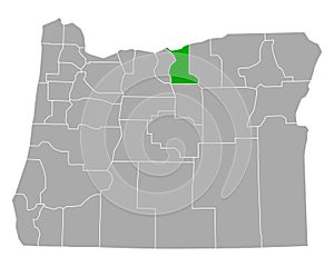 Map of Gilliam in Oregon