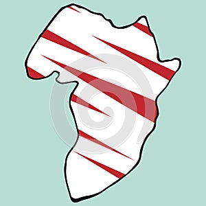 Map, globe icon. Vector illustration of globe africa. Globe, Earth, map hand drawn