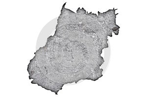 Map of Goias on weathered concrete