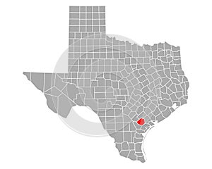 Map of Goliad in Texas photo