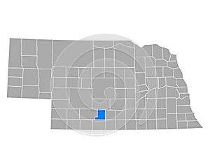 Map of Gosper in Nebraska