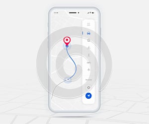 Map GPS navigation app ux ui concept, Mobile map application, Smartphone App search map navigation, Technology map, City navigate