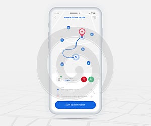 Map GPS navigation app ux ui concept, Mobile map application, Smartphone App search map navigation, Technology map, City navigate