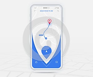 Map GPS navigation app ux ui concept, Mobile map application, Smartphone App search map navigation, Technology map, City navigate