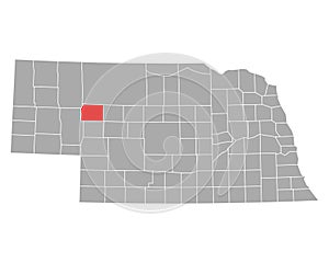 Map of Grant in Nebraska