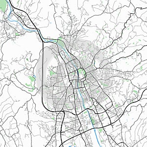 The map of Graz.